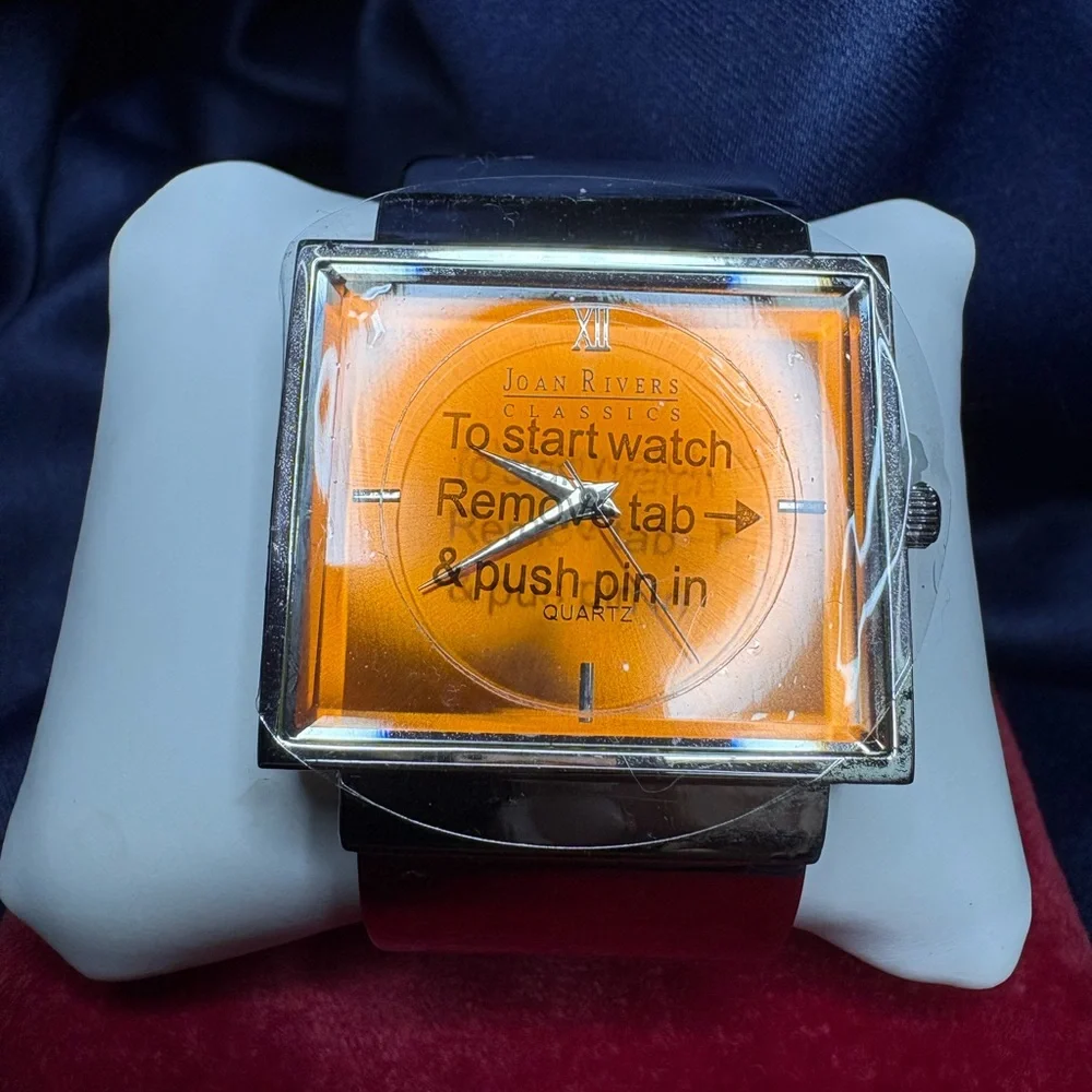 Joan Rivers Classic Contemporary Watch Silver Wide Band
